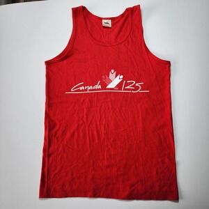 Vintage FRUIT Of The LOOM Single Stitch Canada 125 Shirt Mens S 1992 Tank 90s‎